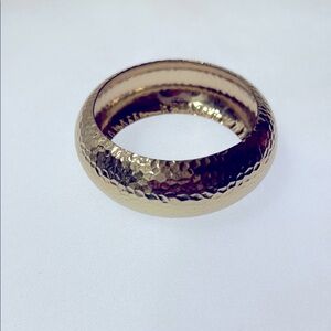Gold Hammered Bangle Bracelet